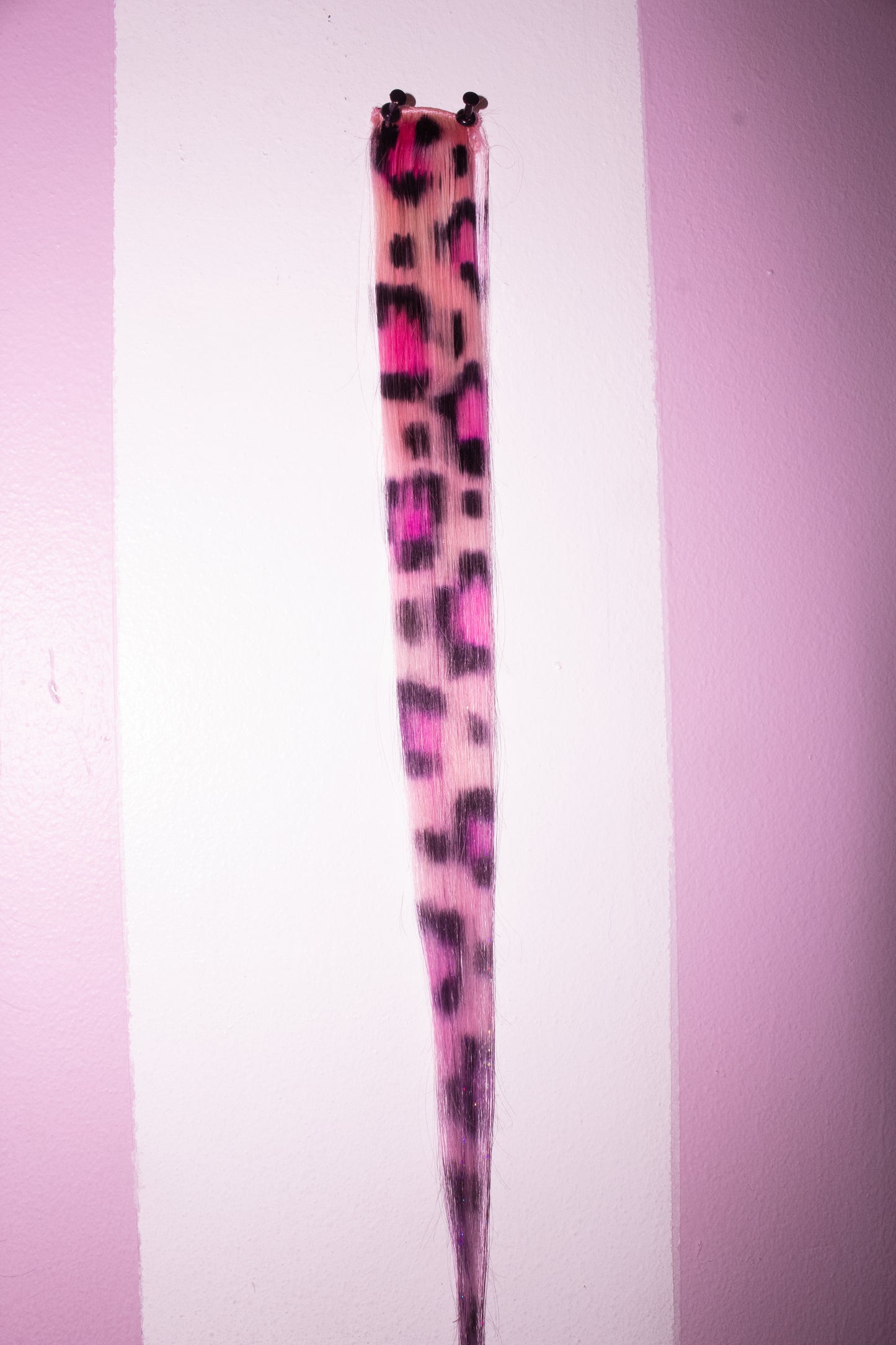 Pink Leopard Clip-In Extensions (2 Pieces) | Handmade Human Hair