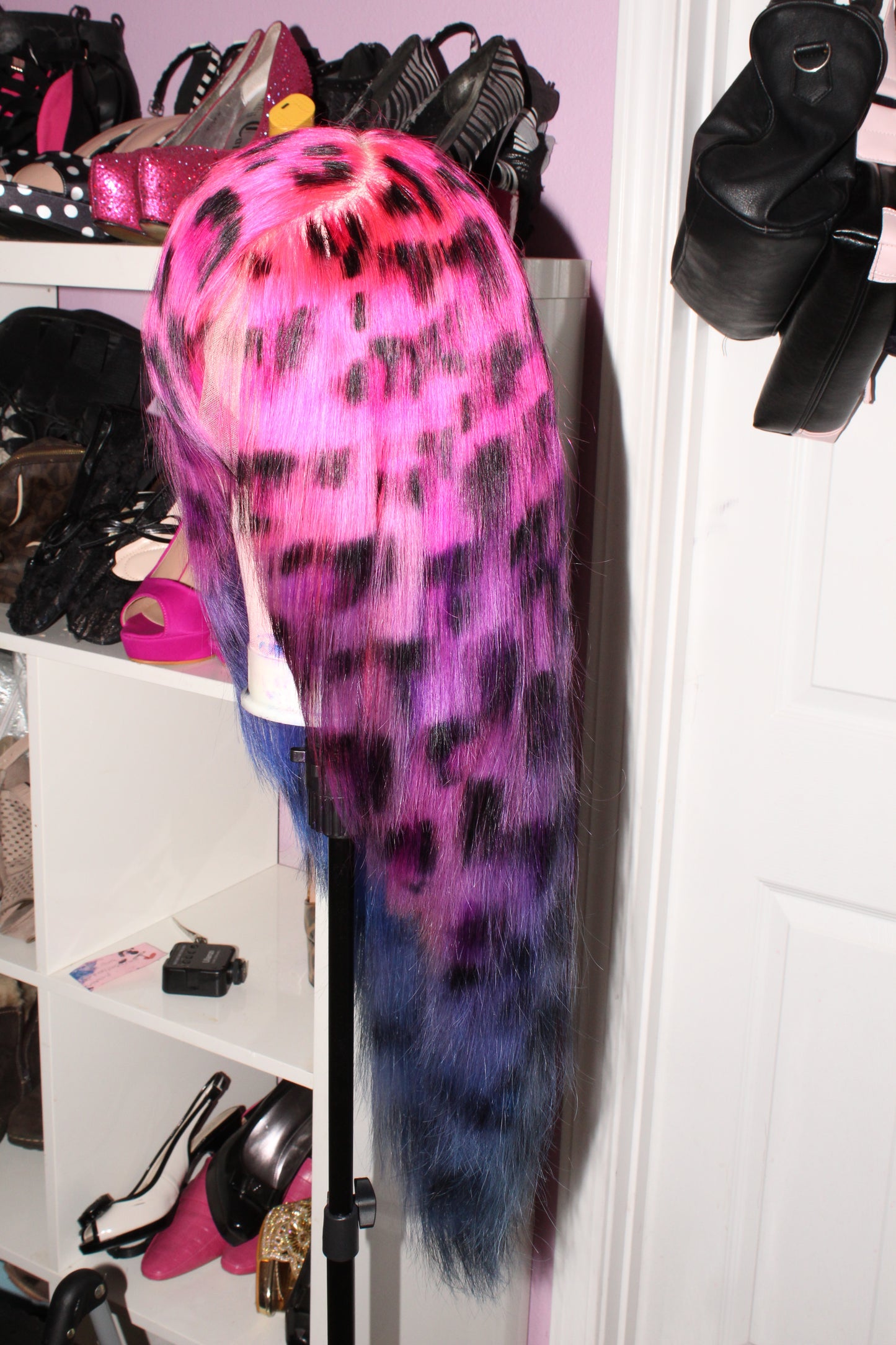 Hot Pink Leopard Melt Wig (22-30 inches)