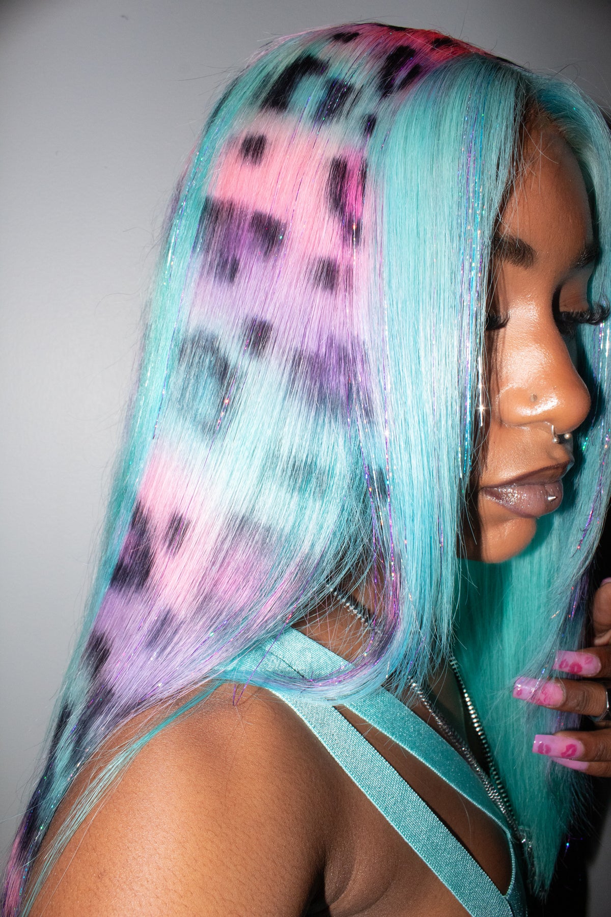 Cyan Kitty Wig (18-30”)
