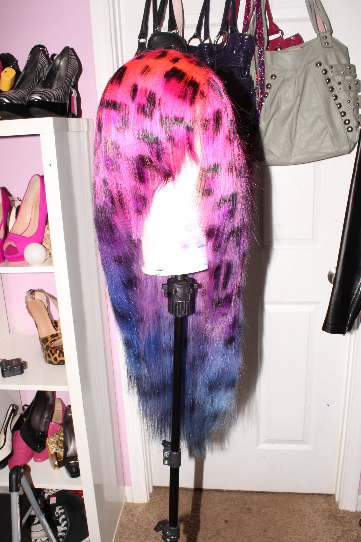 Hot Pink Leopard Melt Wig (22-30 inches)