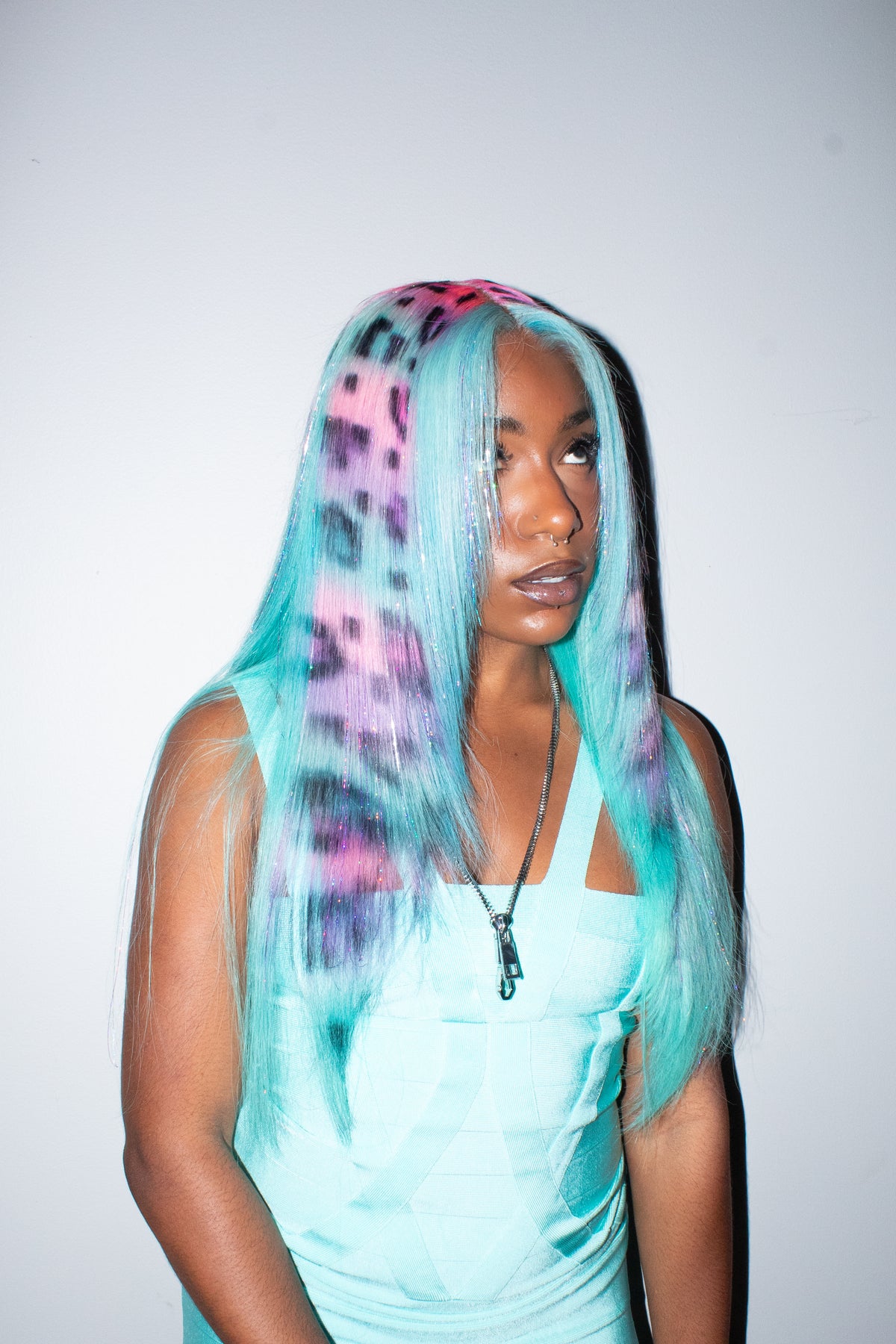 Cyan Kitty Wig (18-30”)