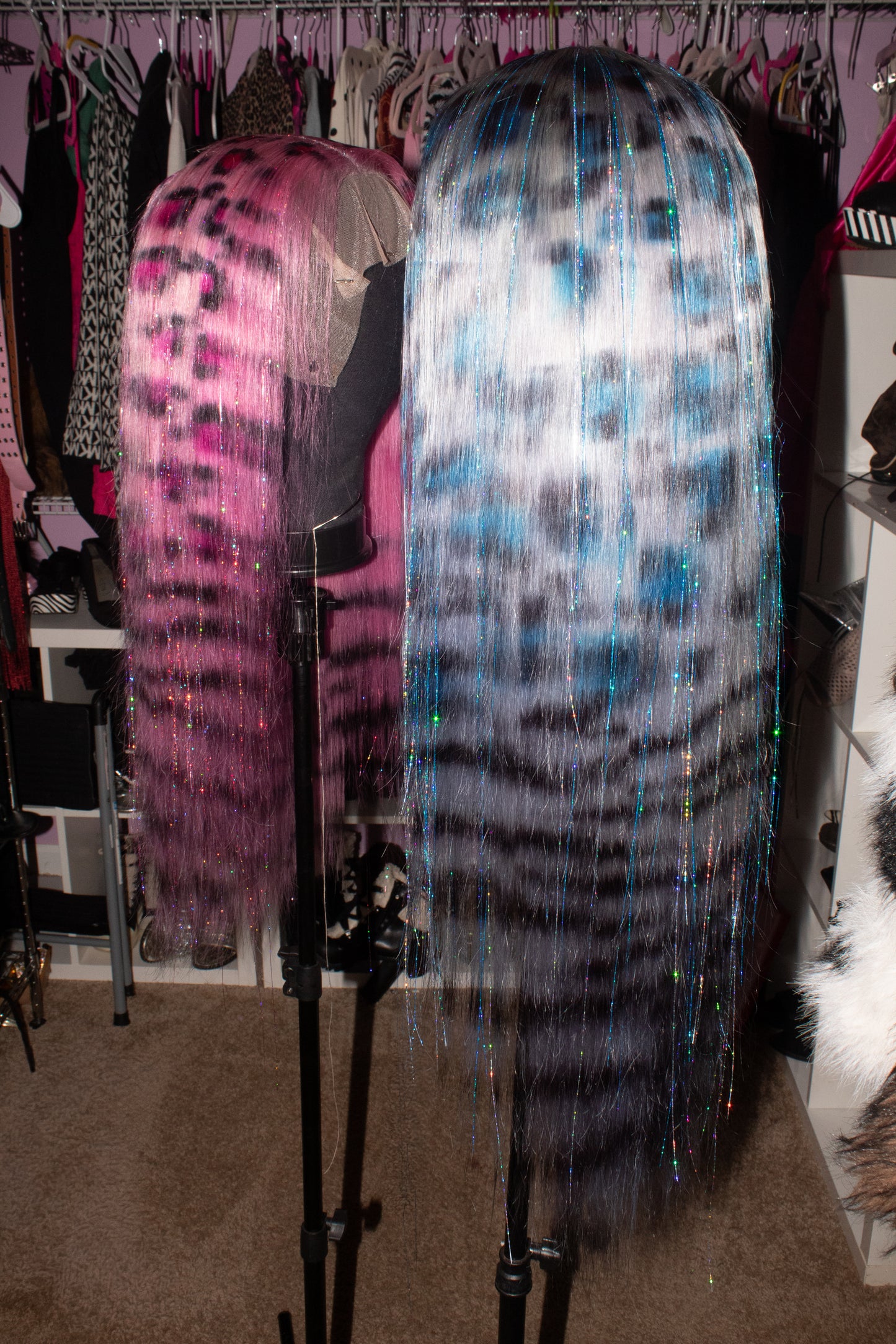 Icy Blue Leopard Lace Wig