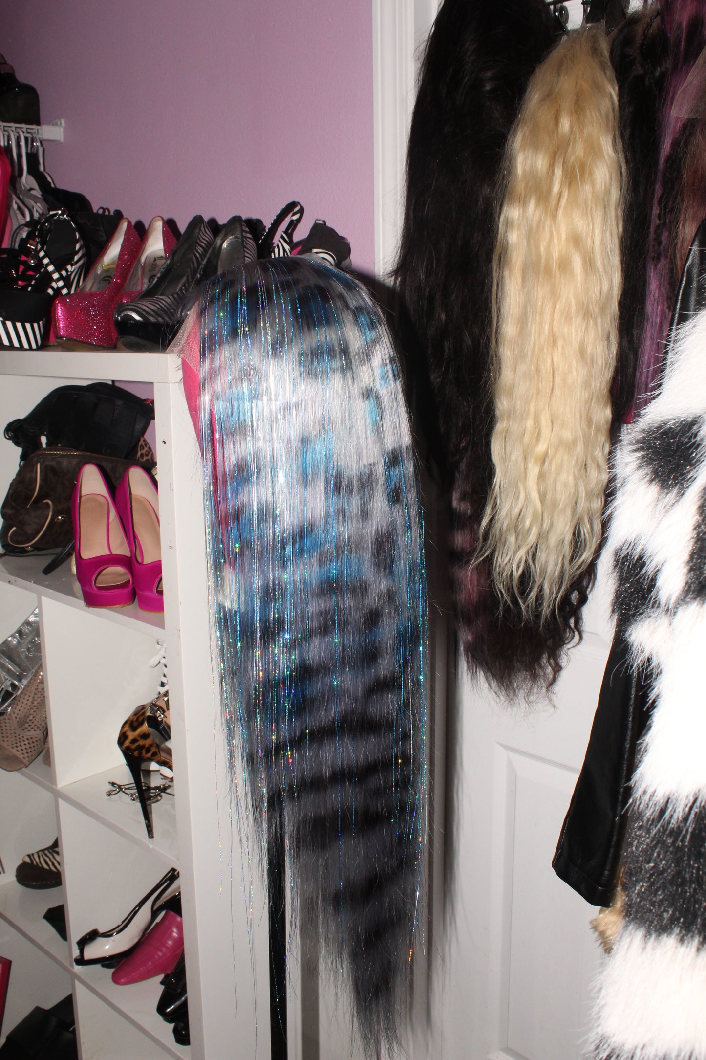 Icy Blue Leopard Lace Wig